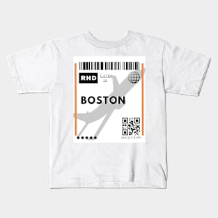 Boston Ticket Design Kids T-Shirt